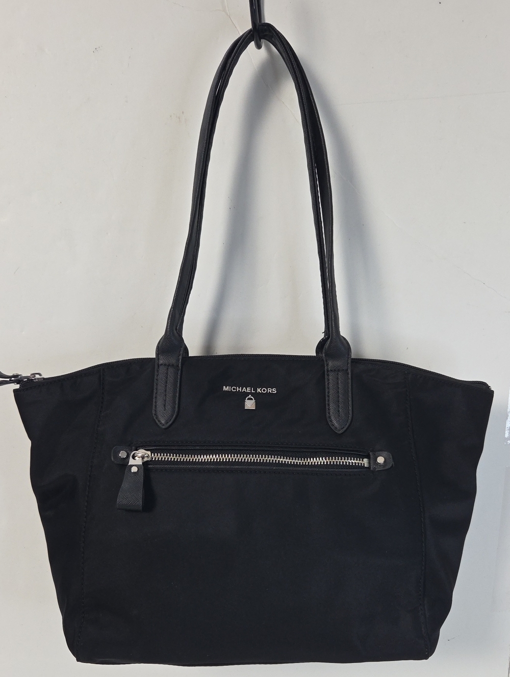 Michael Kors Kelsey Black Nylon Zip-Front Tote